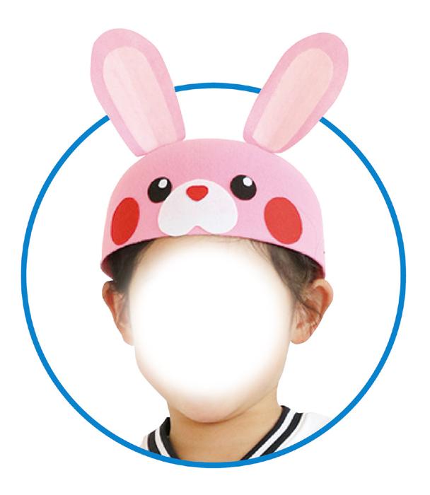 フェルト帽子　桃1