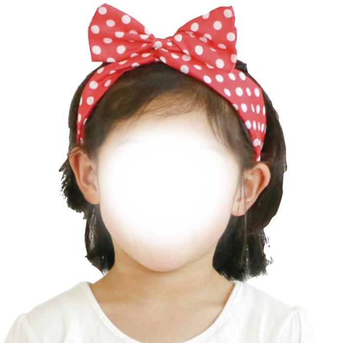 かんたんリボンカチューシャ　レッド2