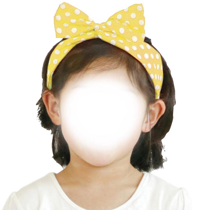 かんたんリボンカチューシャ　イエロー3