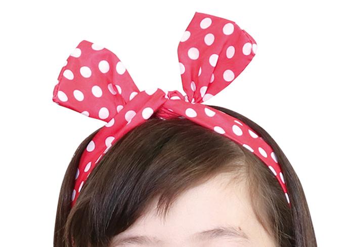 かんたんリボンカチューシャ　ネイビー1