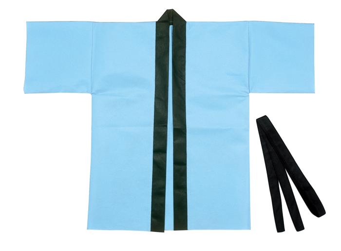 カラー不織布ハッピ　水色　子供用　J0