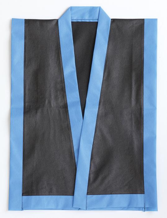 カラー不織布　エイサー打掛　黒　襟青　S（帯付）0