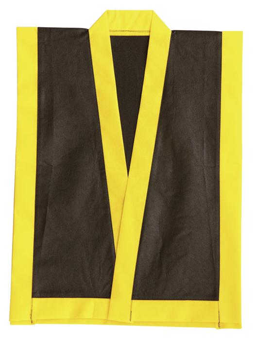 カラー不織布　エイサー打掛　黒　襟黄　S（帯付）0