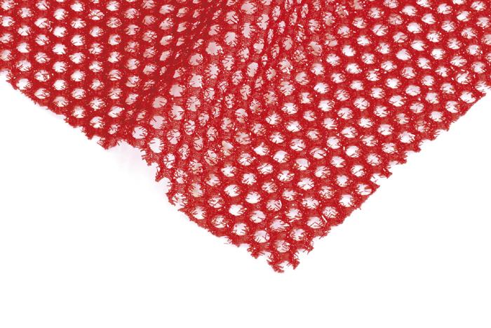 キラキラメッシュスカーフ　赤2