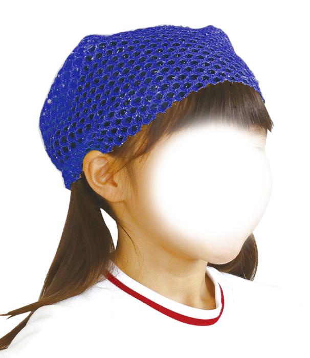 キラキラメッシュスカーフ　青1