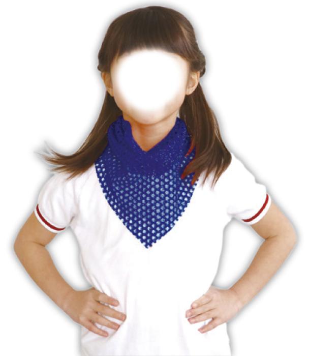 キラキラメッシュスカーフ　青3