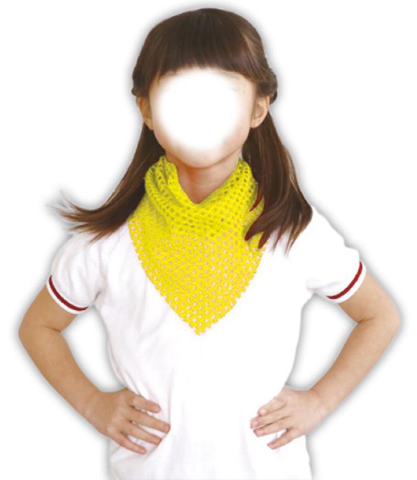 キラキラメッシュスカーフ　黄3