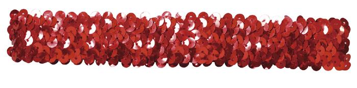 メタリックヘアターバン　レッド0