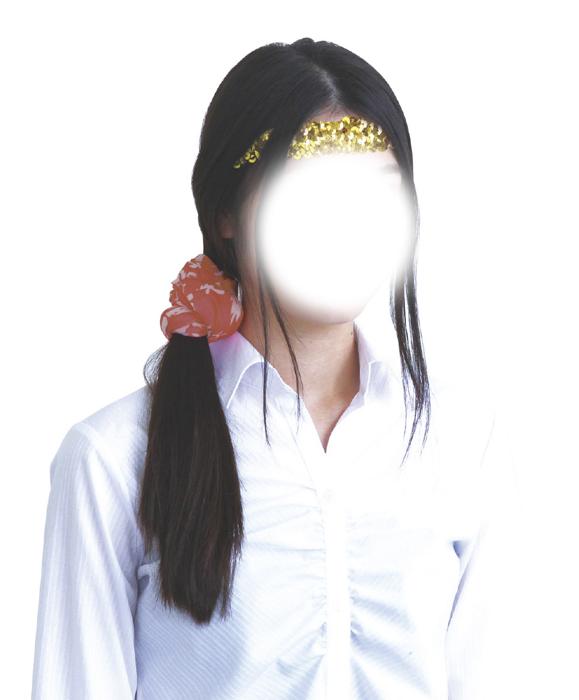 メタリックヘアターバン　ゴールド1