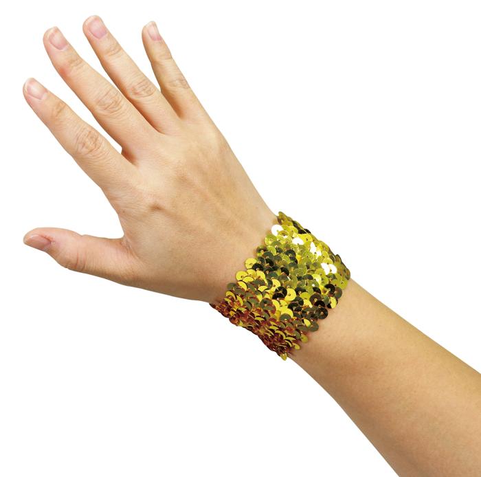 メタリックリストバンド　ゴールド1