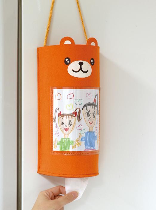 フェルトくまさんレジ袋ストッカー0