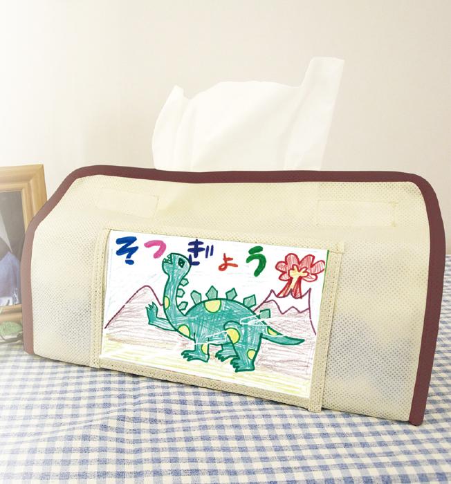 プレゼント　ティッシュカバー　ベージュ0