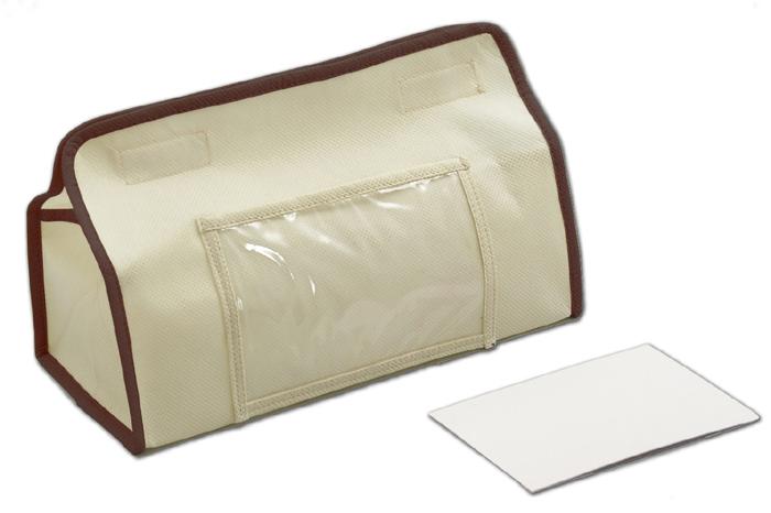 プレゼント　ティッシュカバー　ベージュ3