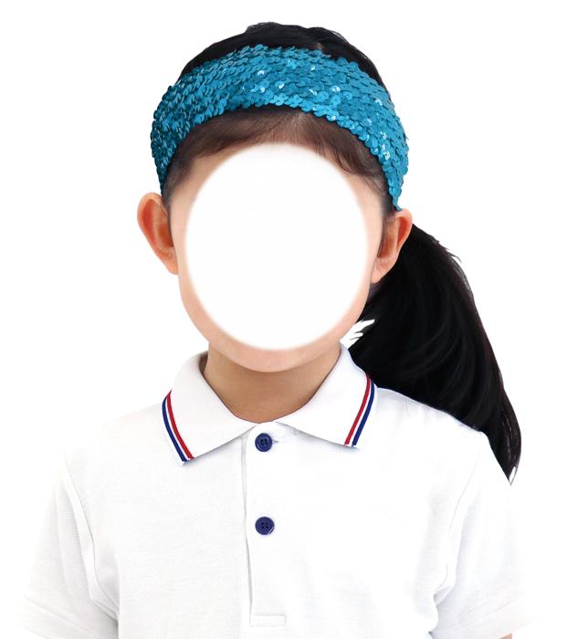 メタリックワイドターバン　レッド1