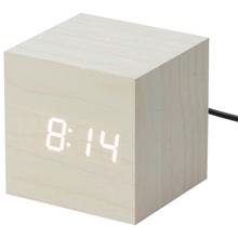 ウッド調LEDクロック　ホワイト