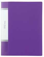 クリアブックA4　横入れ　32ポケット　パープル