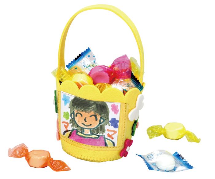 フェルトバケツ型小物入れ0