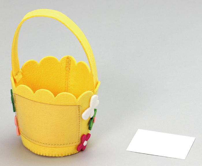 フェルトバケツ型小物入れ1