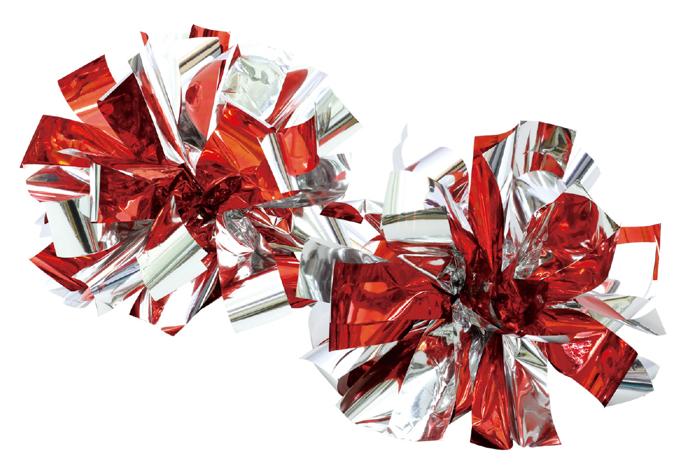 ハンドフリーチアポンポン　レッドシルバー0