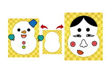 ふくわらい　ゆきだるま