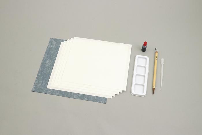 水墨画個人セット彩色筆・展示台紙付0