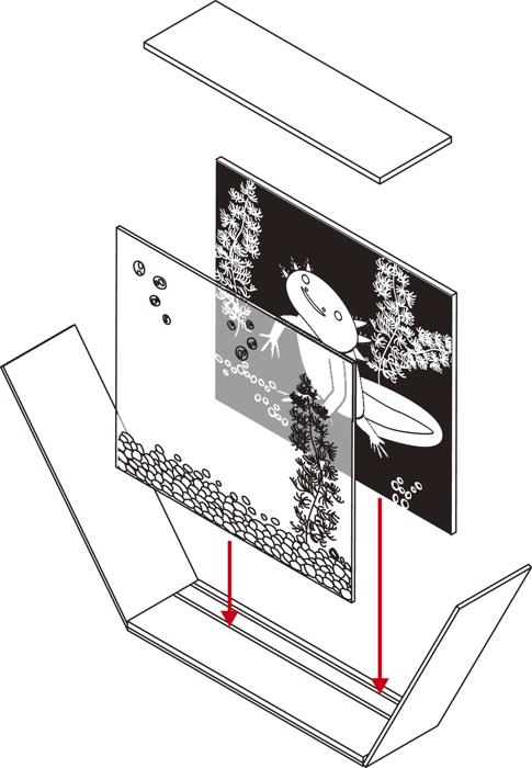 重ねて作るスクラッチ付ボックスアート2