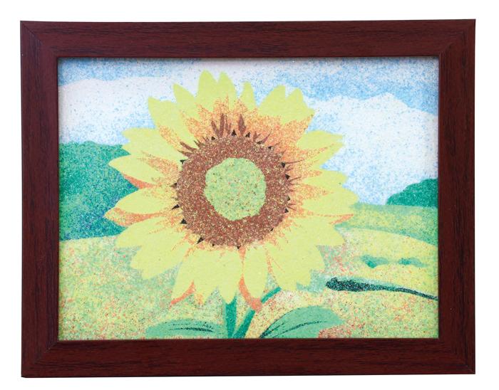 砂絵セット はがき倍判 木目調フレーム付0