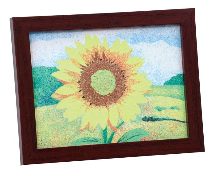 砂絵セット はがき倍判 木目調フレーム付1