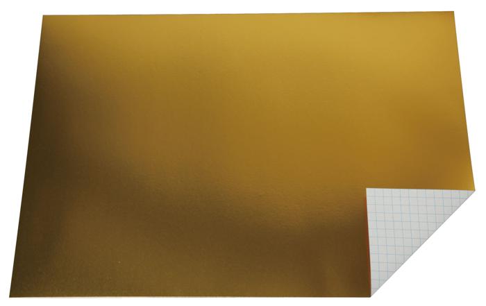 メタリック工作方眼紙　4切　金色　1枚0