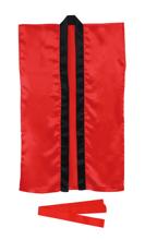 ソフトサテン　ロングハッピ　赤　S（ハチマキ付）