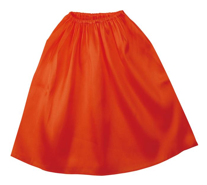 ソフトサテン　マント・スカート　ストレート　赤0