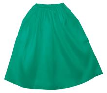 ソフトサテン　マント・スカート　ストレート　緑