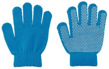 カラーのびのび手袋　すべり止め付　青