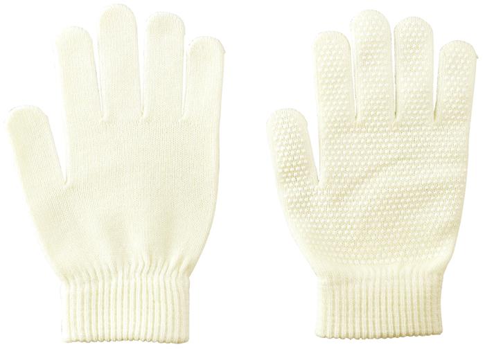カラーのびのび手袋　すべり止め付　大　白0
