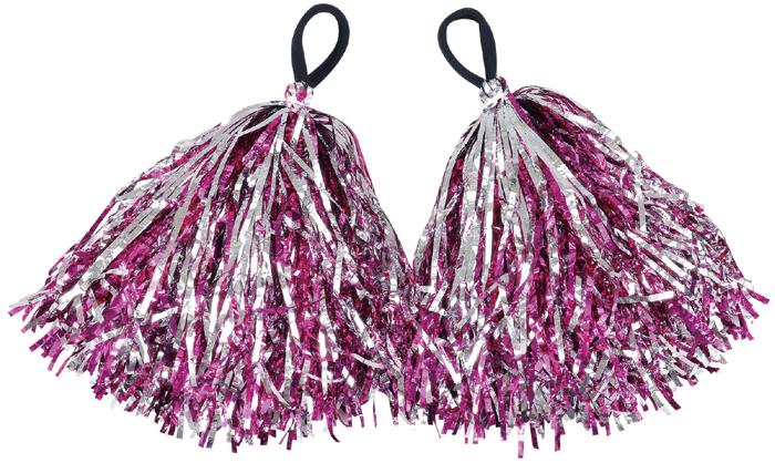 ヒラヒラハンドフリーポンポン　ピンクシルバー0