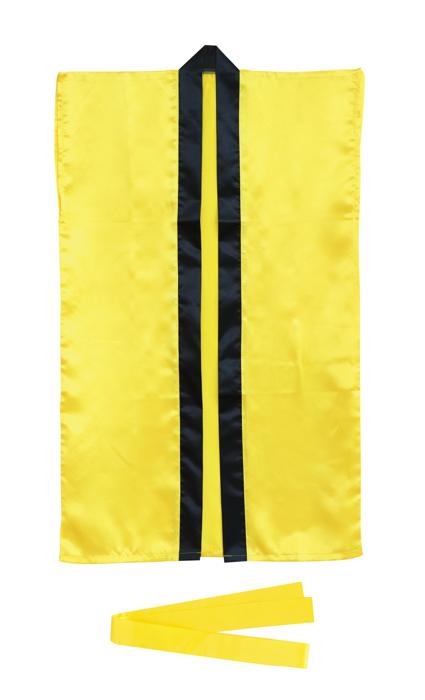 ソフトサテン　ロングハッピ　黄　J（ハチマキ付）0