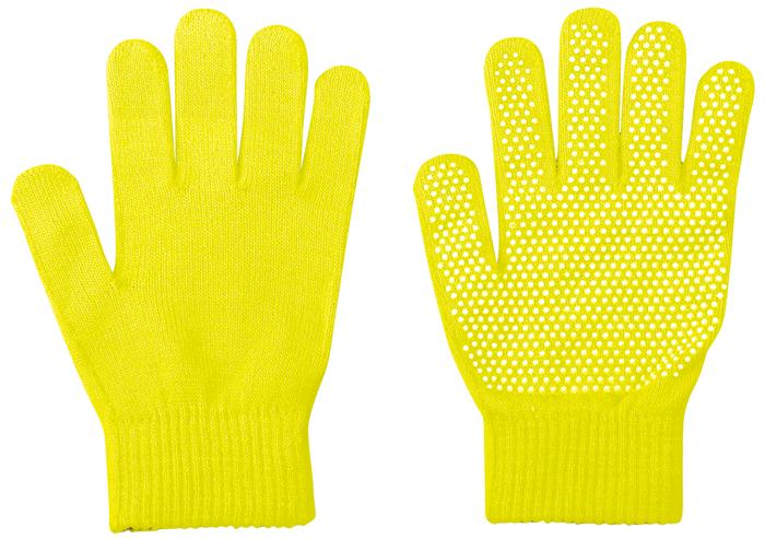 カラーのびのび手袋　すべり止め付　大　蛍光イエロー0