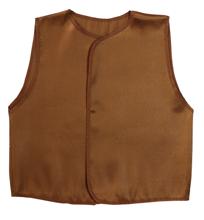 ソフトサテン　ベスト　茶　J