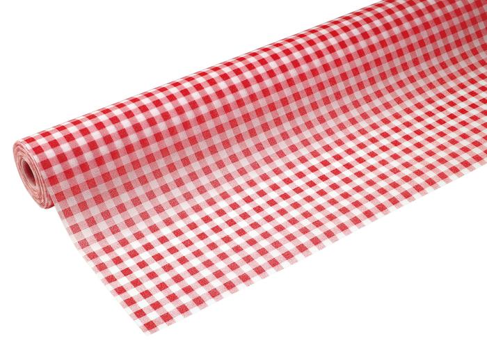 カラー不織布　10m巻　ギンガムチェック　赤1