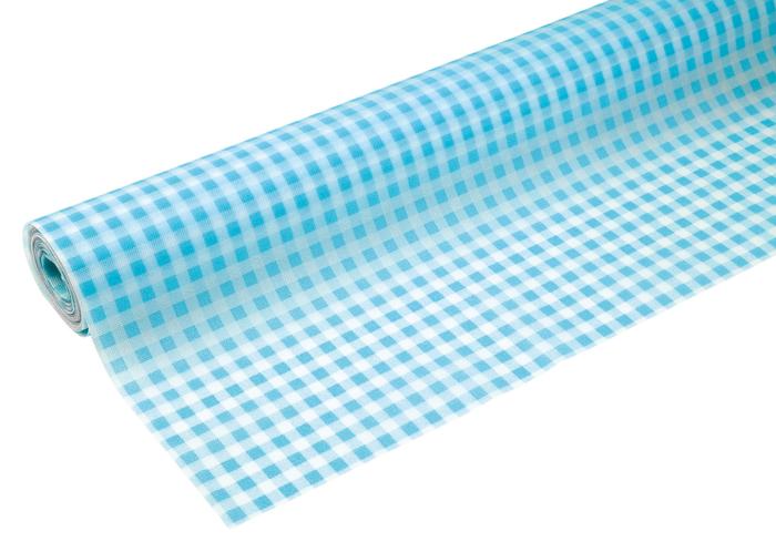 カラー不織布　10m巻　ギンガムチェック　水1