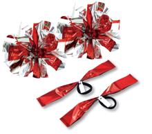 ハンドフリーチアポンポン名札付　レッドシルバー