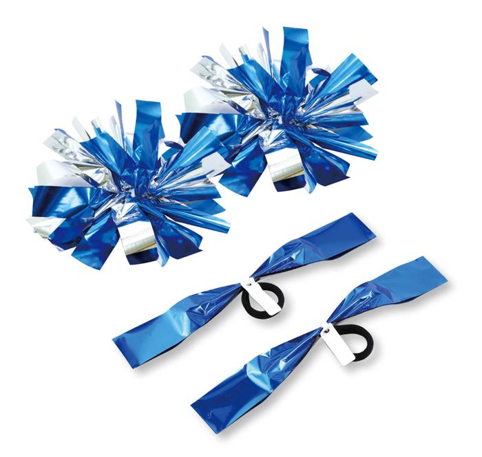 ハンドフリーチアポンポン名札付　ブルーシルバー0