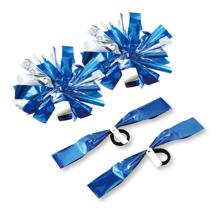 ハンドフリーチアポンポン名札付　ブルーシルバー