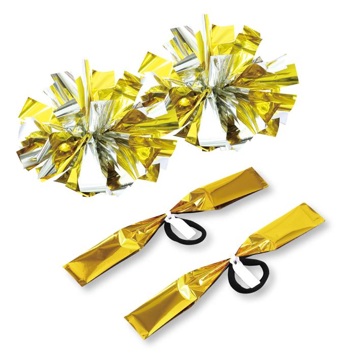 ハンドフリーチアポンポン名札付　ゴールドシルバー0