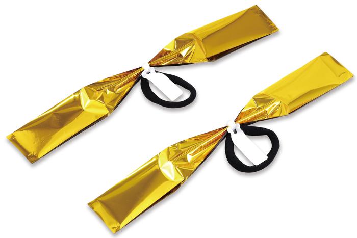 ハンドフリーチアポンポン名札付　ゴールドシルバー1