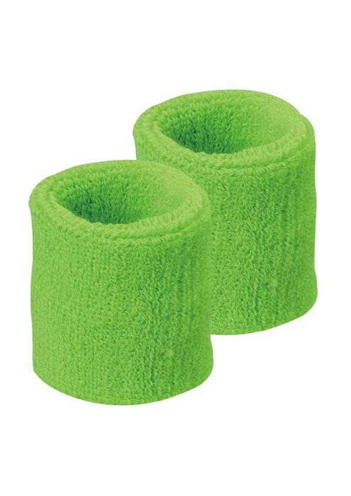 ふんわりタオル地リストバンド　蛍光グリーン0
