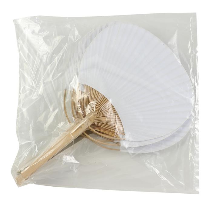 うちわ　白（竹製）　5枚組0