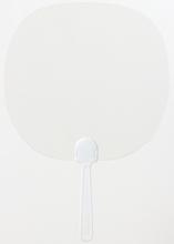 透明うちわ　白柄