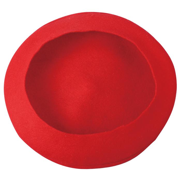 フェルトベレー帽　赤2