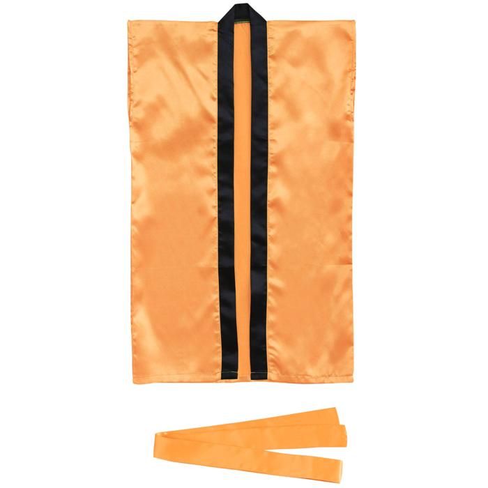 ソフトサテン　ロングハッピ　橙　S（ハチマキ付）0